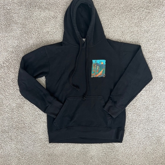 Yellowstone Chest Patch and Matching Back-Black Pullover Hoodie Kanga Pocket -S - Picture 1 of 8